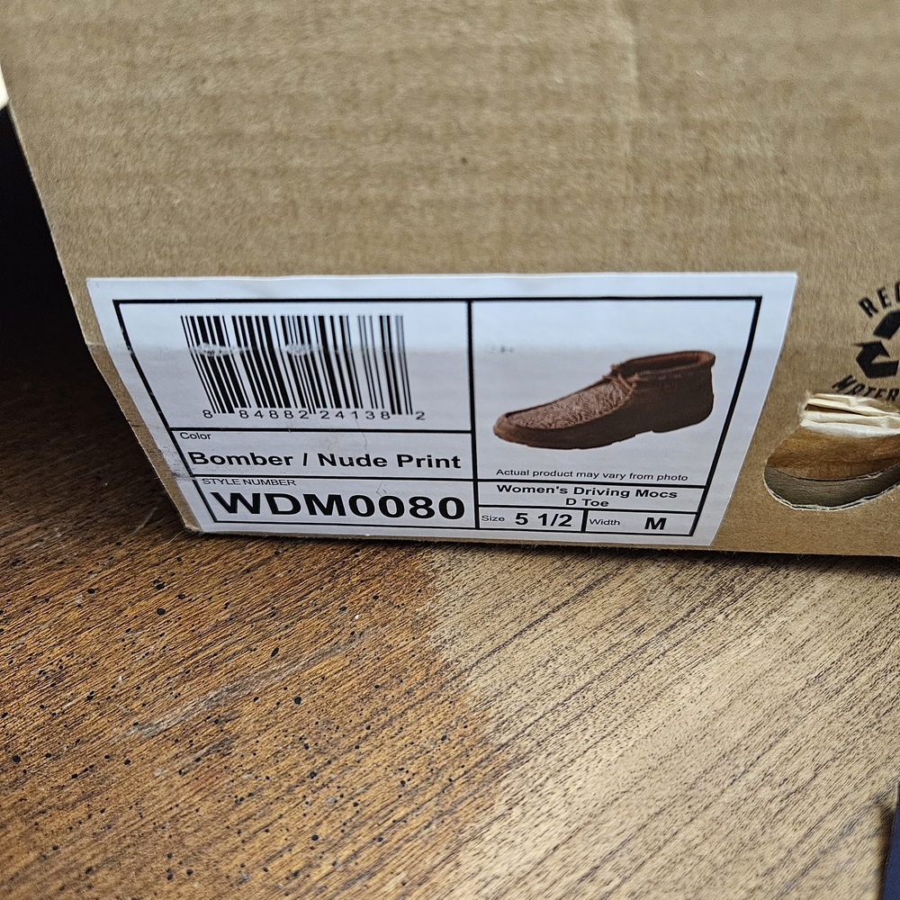 Twisted X Women's Floral Moccasins - Tan and Black - Picture 2 of 5